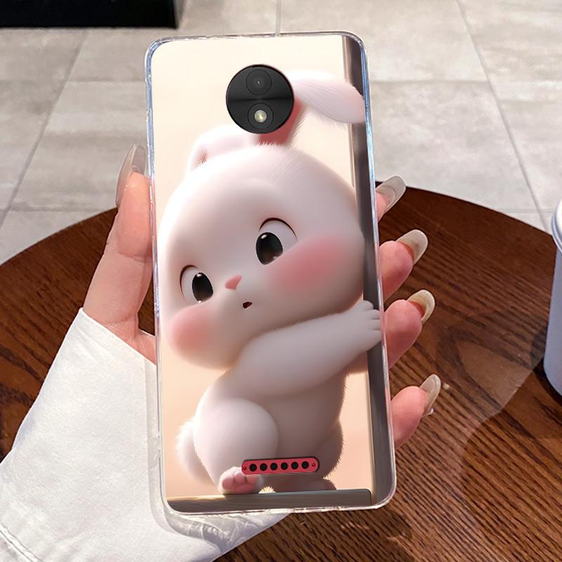 Casing For Motorola Moto C Plus Case Aesthetic Cute Cat Astronaut Transparent Soft Silicone Back Cover Moto C CPlus Phone Case
