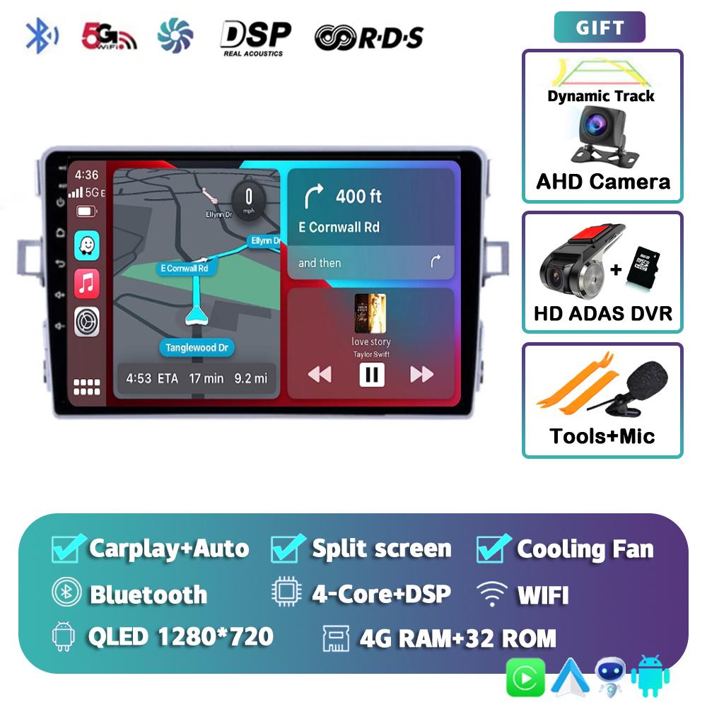 Android 14 Carplay Car Radio For Toyota Verso R20 2010-2013 2014-2016 Multimedia Player GPS Navigation Head Unit 2din Stereo DSP