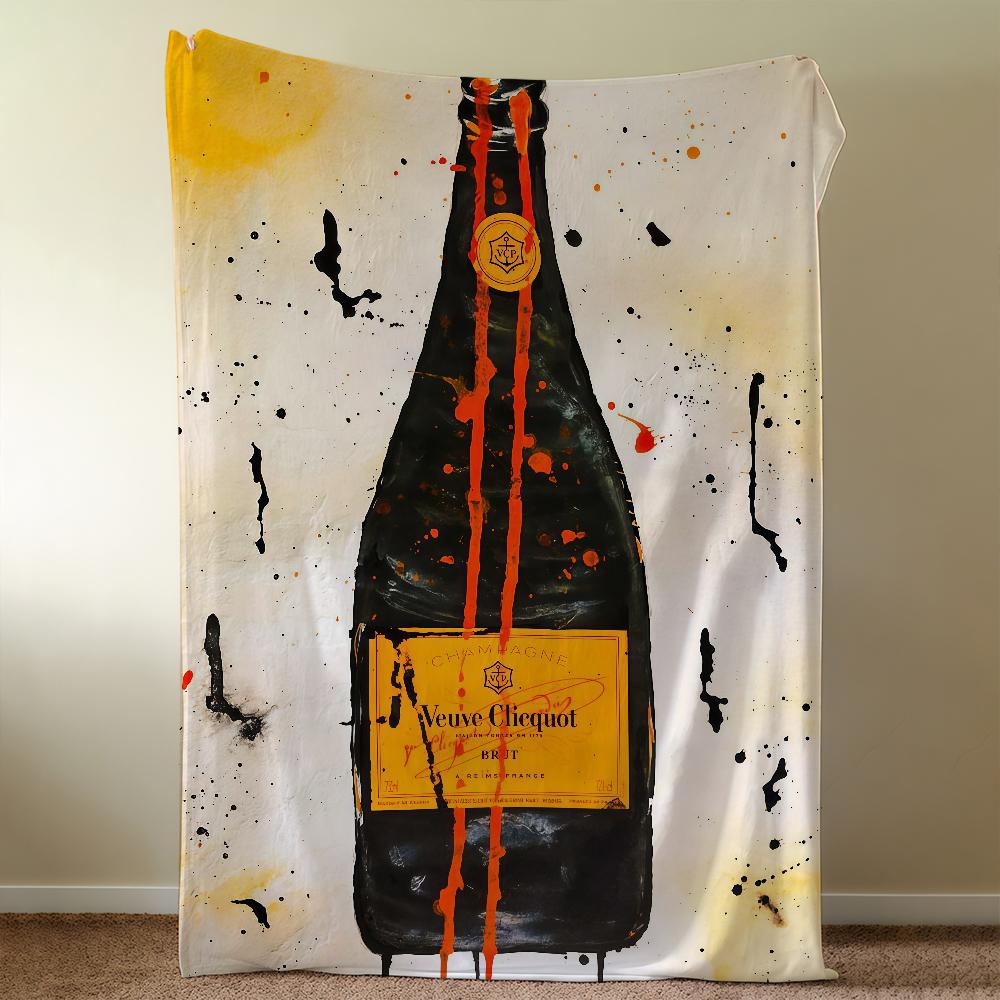 Blanket Throw Super C-ClicquotS-ES Cosy Plush V-VeuveS-ES Living Room Logo Sofa Couch Childish Birthday Gifts