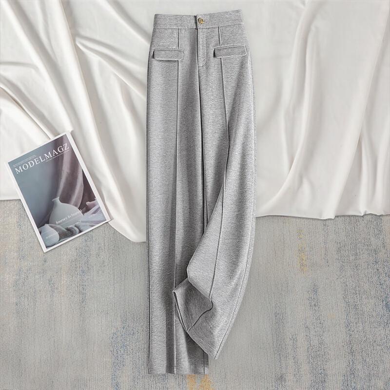 

Women s Elastic Waist Straight Leg Casual Pants M