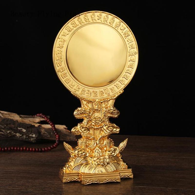 10x20.5cm Chinese Classical Alloy Dragon Seat Collimator Pendant Folk Art  Buddhism  Home Decoration Accessories