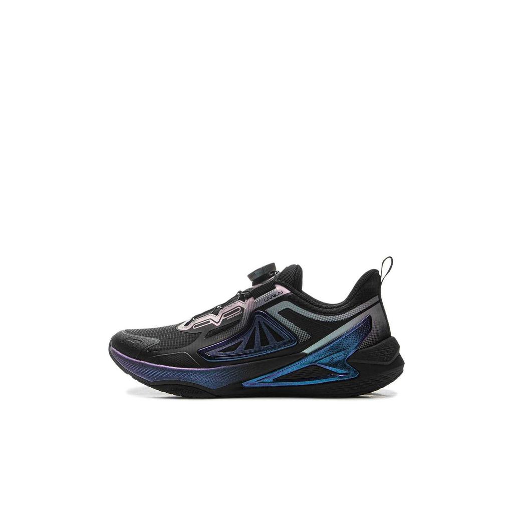 Li Ning Kids Running Shoes Comfortable Soft Skin-Friendly Breathable Low-Top Kids Sneakers Black YKFV006-1