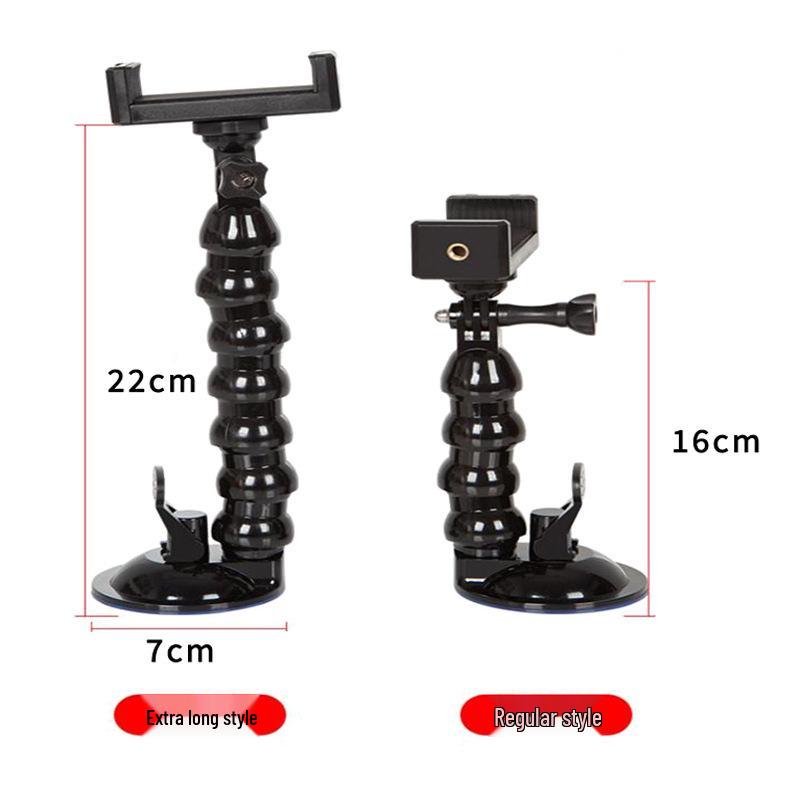 Suction Cup Phone & Camera Holder for Vehicle Navigation, Live Broadcast, Recording, Sunroof & Sports Shooting