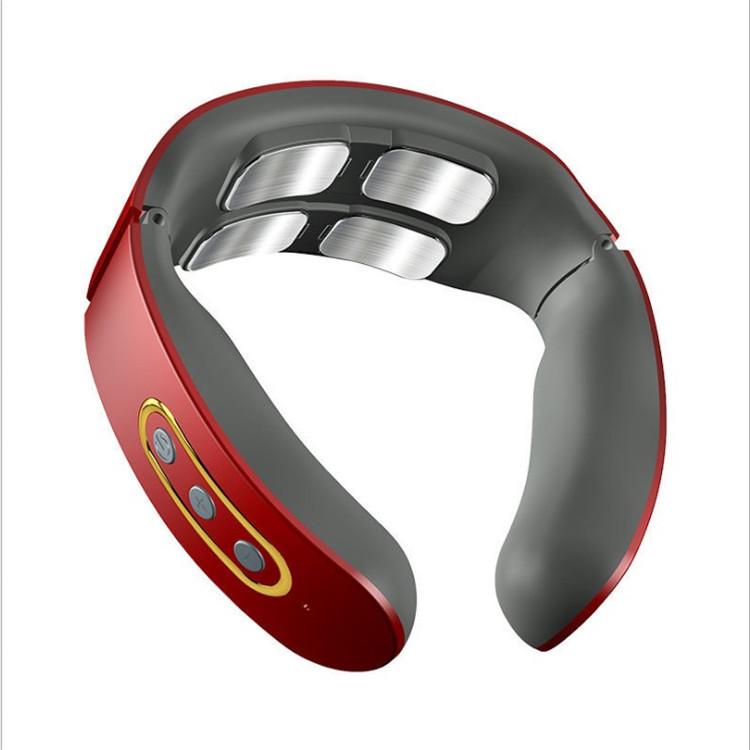 Four-Head Smart Cervical Massager with Hot Compress and Voice Control