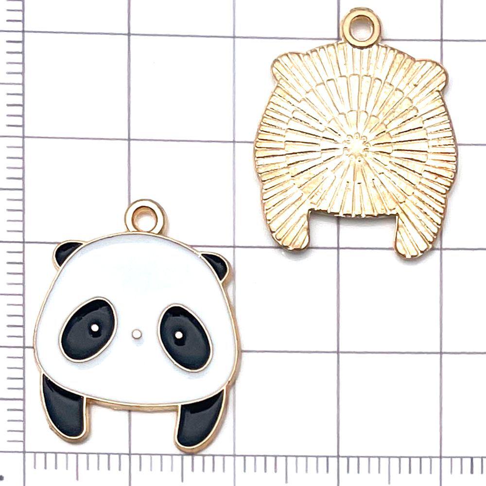 30 Mixed Black & White Enamel Panda Charms for DIY Jewelry