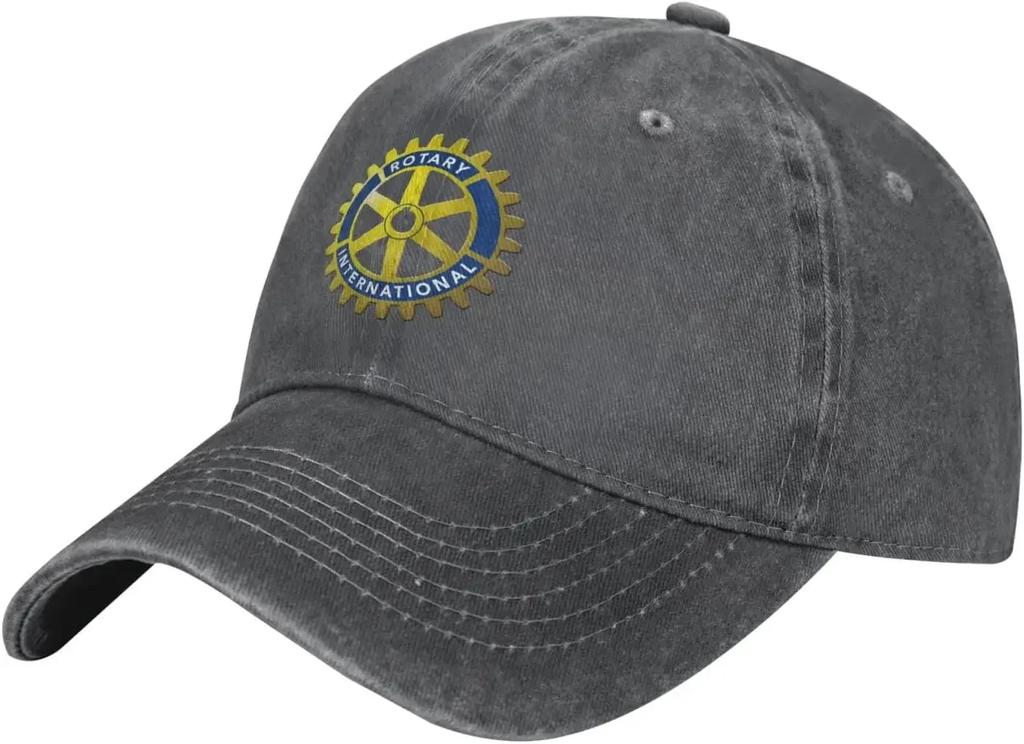 RotaryInternational Hat Adjustable Baseball Cap Cotton Cowboy Hat Fashionable for Unisex Women