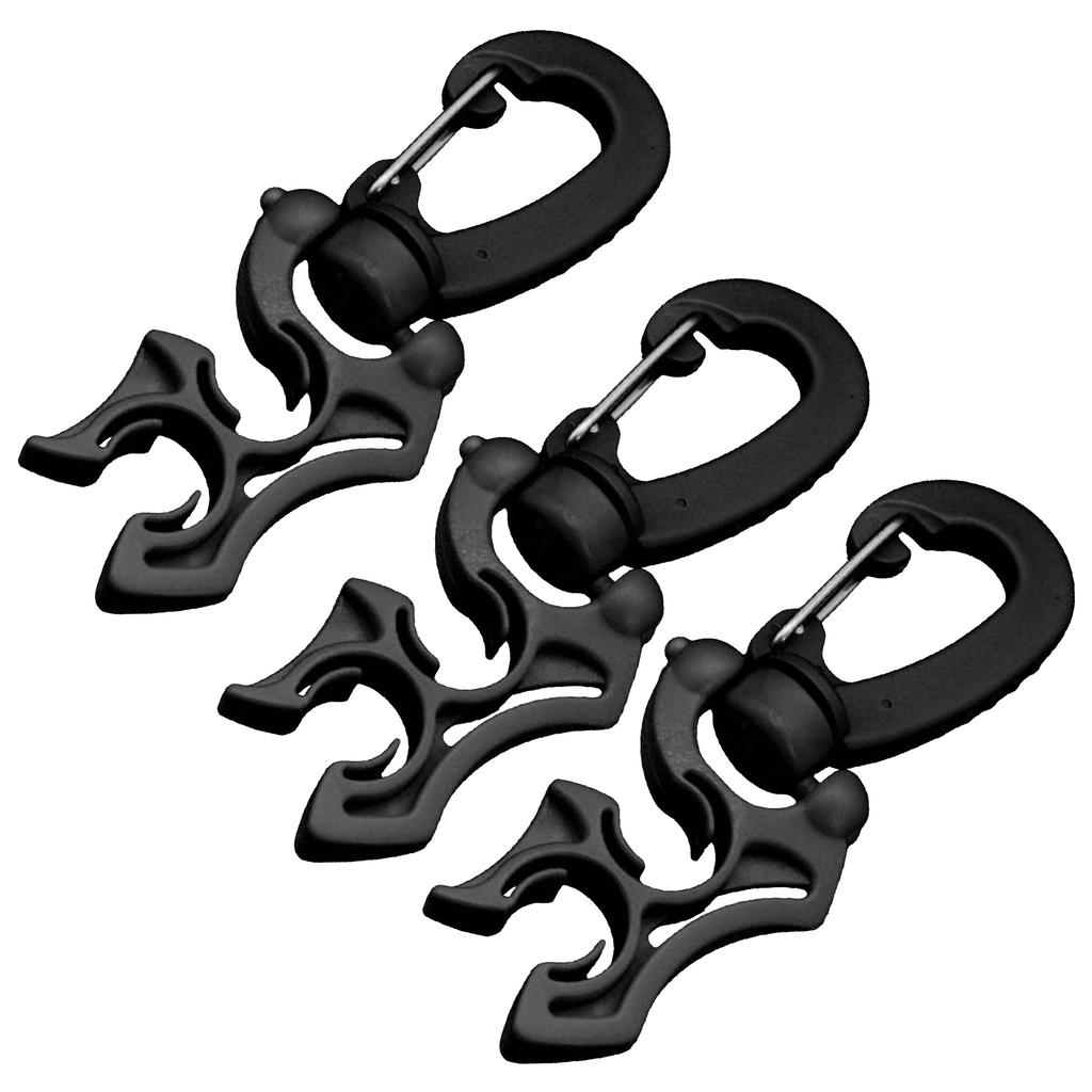 3 Hose Retainer Buckle Fast Release Buckle Stainless Steel Arm 360 Rotation Wear Resilience for Scuba Diving BCD