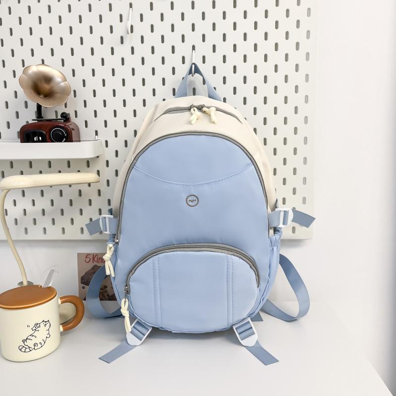Schoolbag1011 New Simple and Fashionable Versatile Schoolbag Large Capacity Junior High School Students College Students Lightweight Travel Backpack