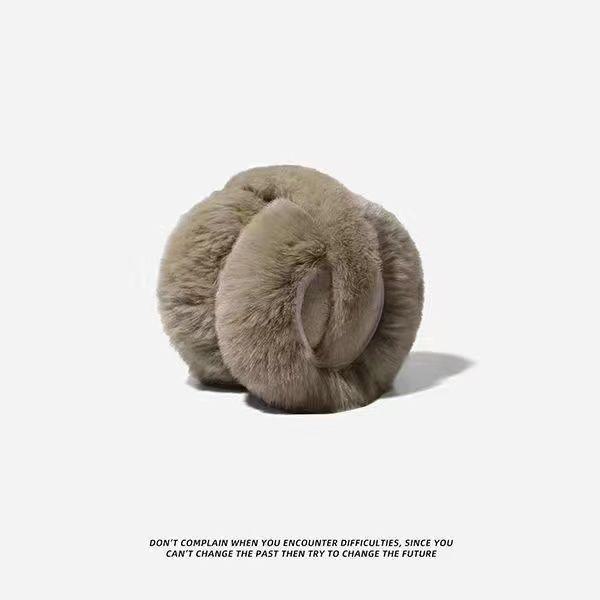 Women's Winter White Plush Windproof Earmuffs with Extra Warmth and Cold Protection.
