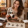 Wochenend-Bastelprojekt Halloween-Gnom Patchwork-Set, Hexe Kürbis Puppe DIY Nähset mit vorgeschnittenen Knopff Stoffknöpfen Nadel Faden, Niedlich