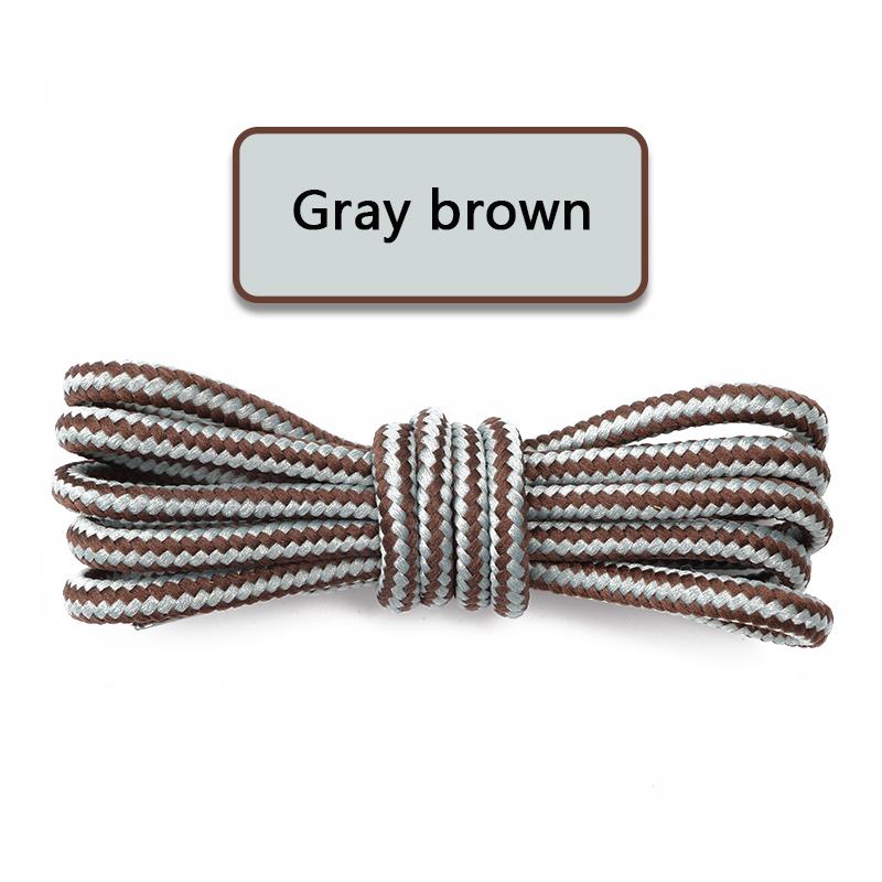 1Pair Boots Round Shoelaces Striped Double Color Shoe Laces Outdoor Hiking Leisure Shoe Lace Sneakers Casual Shoelace Accesories