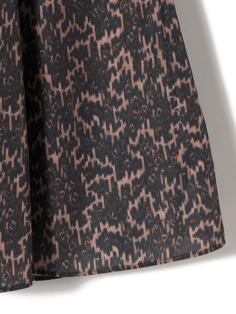 Ships Colors MULHOUSE Machine Washable Leopard Print Flared Skirt, Women's, Brown, Size S, 223250015