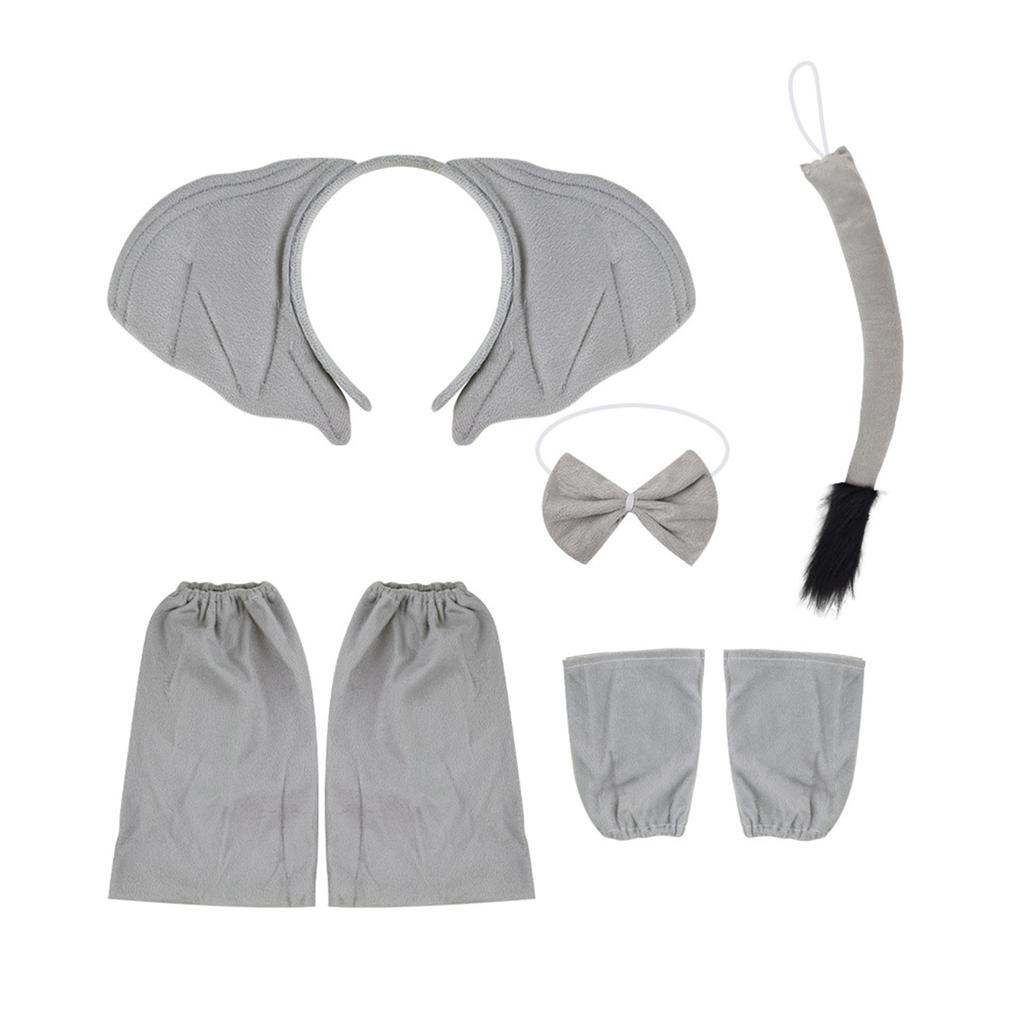 Kinder Elefant Verkleidungsoutfit Halloween Tierkostüm Zubehör für Kinder Erwachsene Cosplay Geburtstag Weihnachten Halloween
