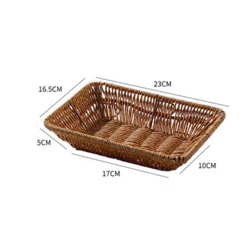 Homeglen Japanese Style Imitation Rattan Snack Basket