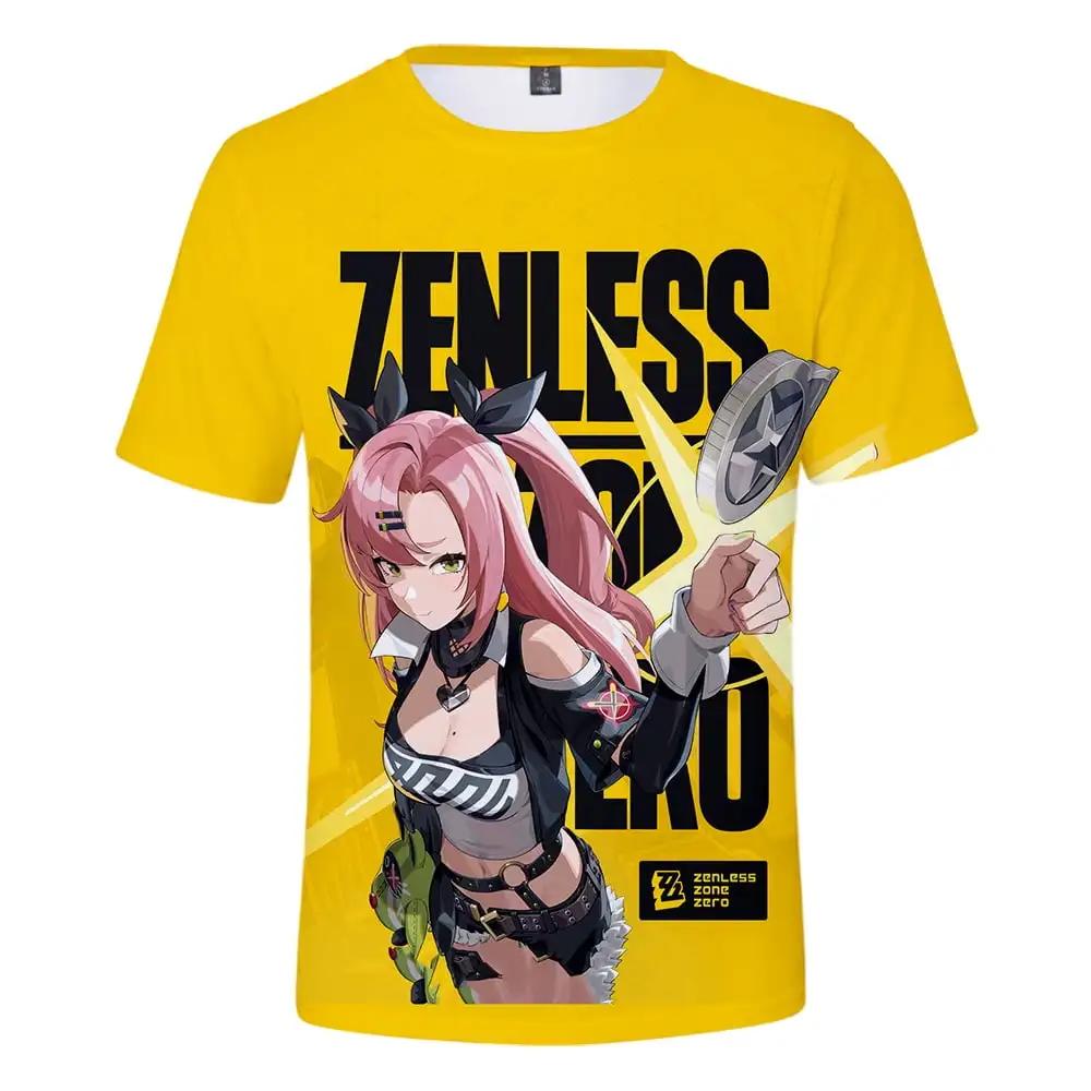 Zenless Zone Zero T-shirt Game 3D Printed Oversized Men's T-shirt Street Fashion Round Neck Short Sleeved Men's Clothing