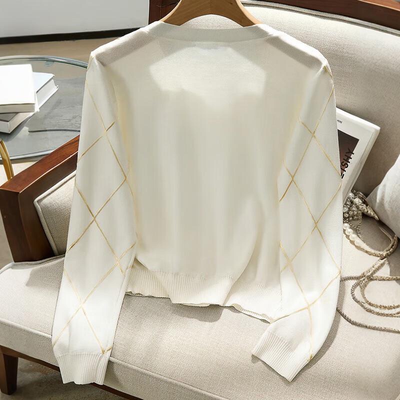 Sibaishe Damen Strickjacke mit V-Ausschnitt