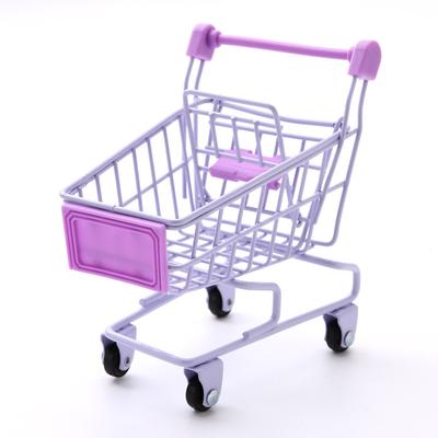 Desk Organizer Cart Cute Miniature Shopping Trolley Mini Shopping Cart Mini Small Shopping Cart For Office Theme Parties