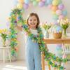 2M Spring Easter Garlands Stripe Glitter DIY Wreath Decoration Hanging Ornament  Easter Party