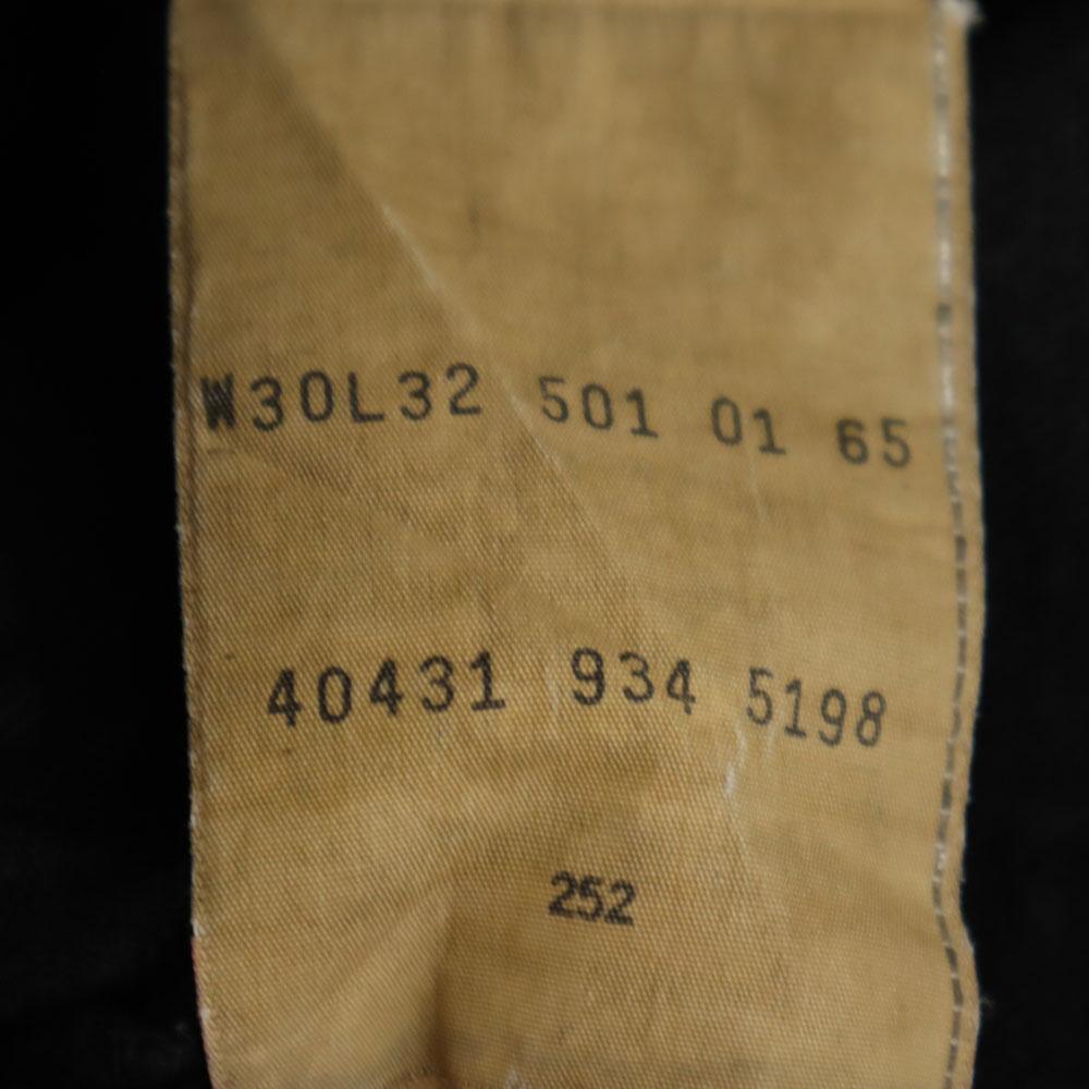 Levi's 90s 501 Old Dyed Euro Levi's Long Pants W30 Black Men's Used