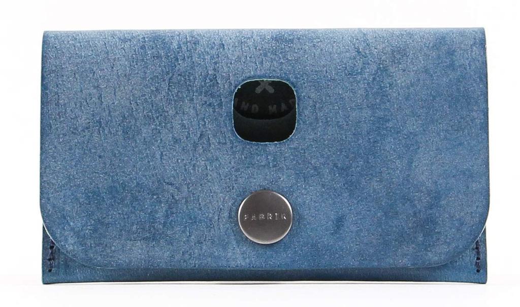 Wallet Mini Wallet Genuine Leather Sub Wallet Popular Made in Japan Thin Wallet 3WAY MINI WALLET Blue [Fabric] Men's Women's