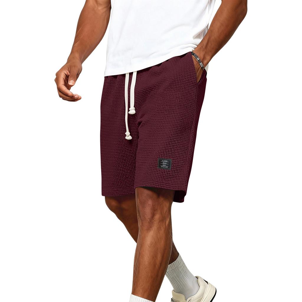 Herren Sommer Kordelzug Gerade Beine Shorts Lässig Locker Sportshorts