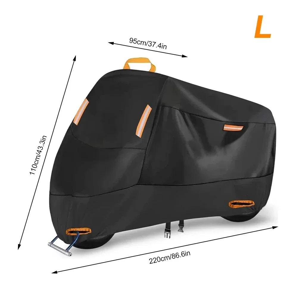 Motorcycle Cover All Season Waterproof Universal Outdoor Protection Against Dust Debris Uv Protection 210D Thick Oxford M-XXXXL