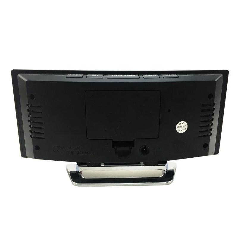 7 tommers digital vekkerklokke buet dimbar LED elektronisk digital skrivebordsklokke stort tall bordklokke