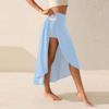 Women's Fashion Casual Solid Colour Slit Ruffle High Waist Fluttering Shorts Skirt