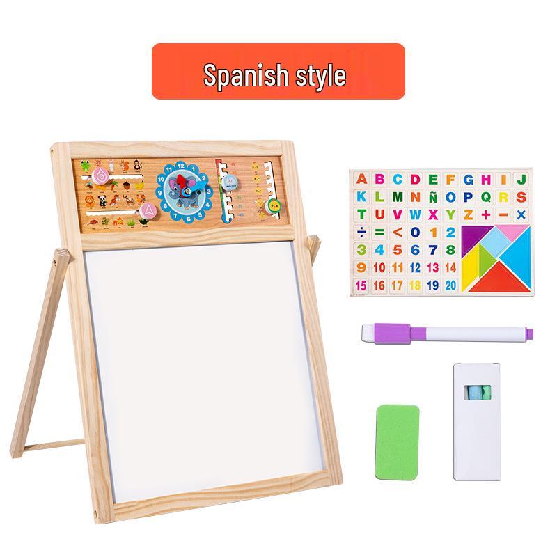 Kids' Magnet Double-Sided Erasable Drawing & Writing Board with Stand