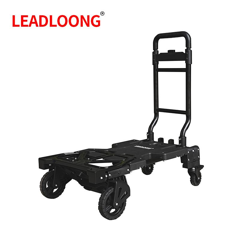 LEADLOONG Portable Tool Cart Transformable Hand Cart with Collapsible Basket Foldable Trolley 1 cart