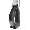 Women's Autumn Retro Gradient Wide-Leg Jeans