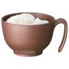 Skater Rice Bowl, Wood Grain, Fluffy Lid, Handle, Brown, Made in Japan, 370ml NBLS1HF