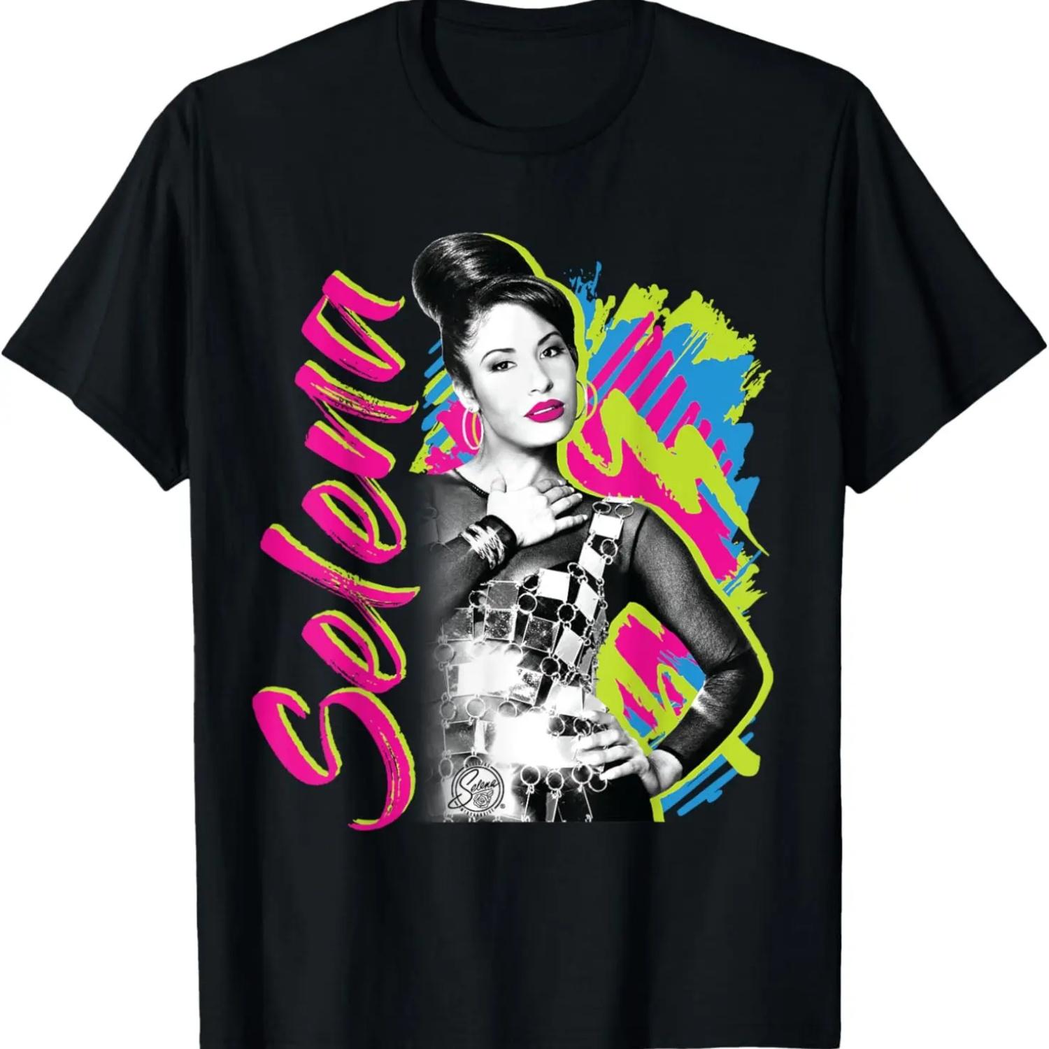 Selena Quintanilla - Selena Colorful Retro T-Shirt S чёрный