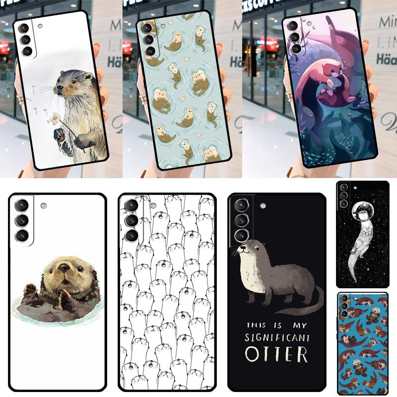 Animal Otter Case For Samsung Galaxy S22 S23 Ultra S21 FE S8 S9 S10 Plus Note 10 20 Ultra S20 FE Coque