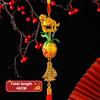 2026 Year Of The Horse Wall Hanging Car Ornament Chinese  Year Red Gold Pineapple Pendant Lucky Decoration Housewarming Gifts