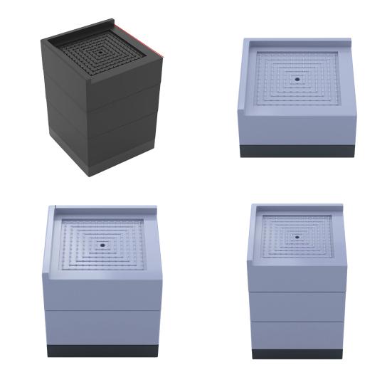 4Pcs Furniture Risers Shock Absorbing Anti-slip Heavy Duty Bed Desk Cabinet Sofa Chair Legs Refrigerator Dryer Washing Machine L-Shaped Lift Riser