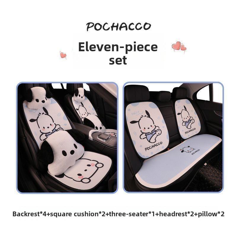 Pochacco Animal Cartoon Pattern Car Seat Cover With Breathable Ice Material Silk