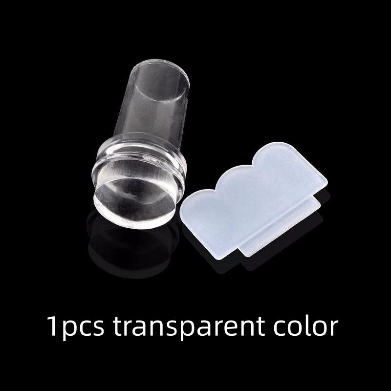 

1/3/5pcs Nail Stamping Plates Pure Clear Jelly Nails Art Stamper Scraper Set Print Silicone Marshmallow Design Manicure Tool