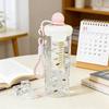 Water bottle high value cartoon float plastic cup large capacity portable ins direct drinking plastic straw water cup tea cup