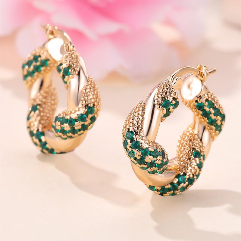 Trendy Geometric Twisted Thick Hoop Earrings Fashion Gold Color Big Round Circle Earrings for Women Punk Hiphop Jewelry Gift