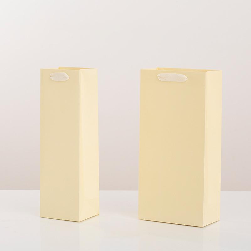 10Pcs Red Wine Packaging Paper Bags Single And Double Wine Thick Reinforced Handbag Festive Beverage Dry Red Decoration Gift Bag