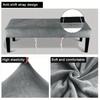 1pc Solid Colour Silver Fox Plush Bench Cover, Warm Chair Covers for Hotel Bedroom, Living Room, Winter Dustproof Cushion Covers