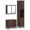 VidaXL Ensemble de meubles de salle de bain 3 pcs Chêne marron, armoire de salle de bain, armoire de rangement de toilette, 3301079