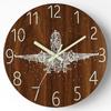 12" Luminous Silent Quartz Wall Clock - Creative Wooden Design for Living Room