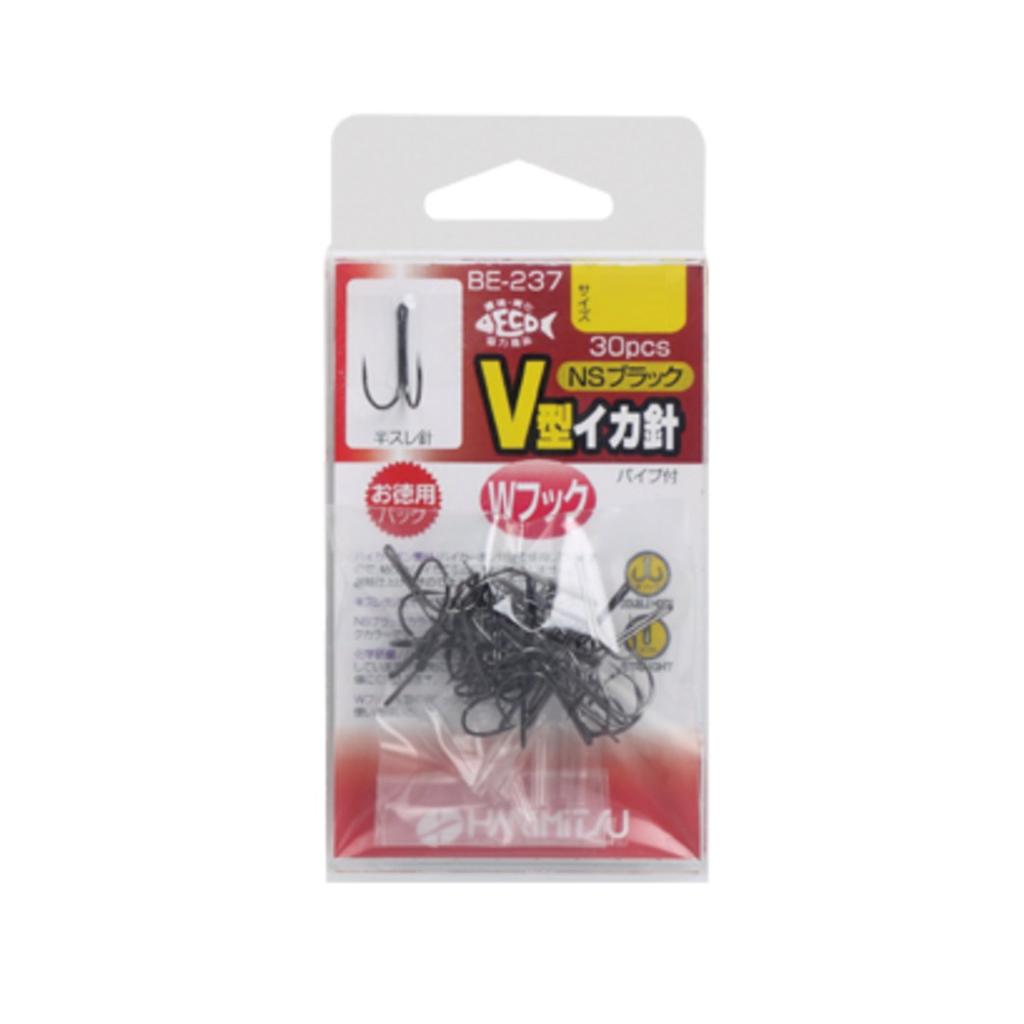 HARIMITSU V-Shaped Squid Hook, Double Hook (NS) L BE-237 Fishing Hook