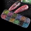 12 Powder Irregular Art Sequins  Manicure Grids Ultra-thin Decoration
