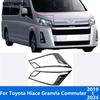 Head Light Lamp Cover Trim For Toyota Hiace Granvia Commuter - 2024 Carbon Fiber Headlight Frame Protector Accessories