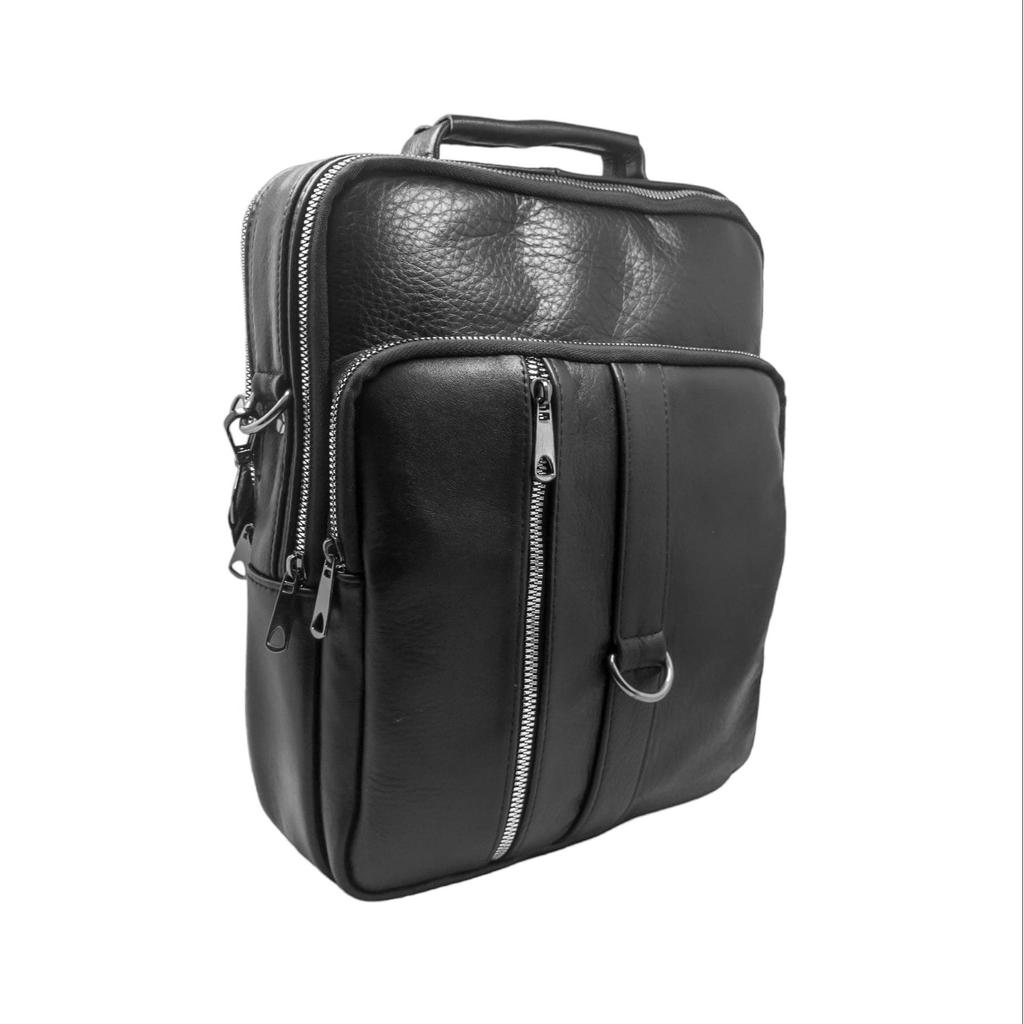 Lederax Nadrozměrný Horizontální Model Ocelové Pouzdro Pánská Taška z Pravé Kůže do Ruky a Přes Rameno Vícekapsá taška LD504