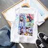 Cartoon Print Fashion Kids Clothing Short Sleeve T-Shirt Casual Comfortable T-shirt Girls