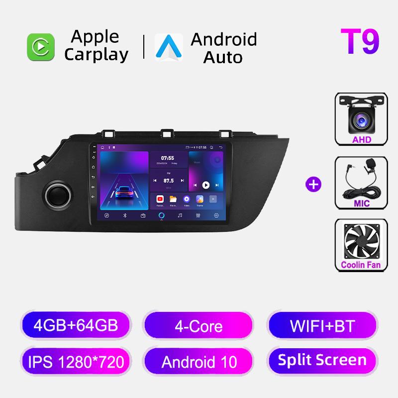 Autorádio Android 12 pro KIA RIO 4 FB 2020 2025 2025 Bezdrátový multimediální přehrávač Carplay GPS Navigace BT Auto Stereo hlavní jednotka